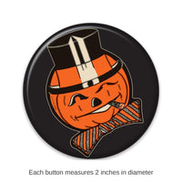6 Pack Bulk Vintage Halloween JOL Button- Jack-O-Lantern