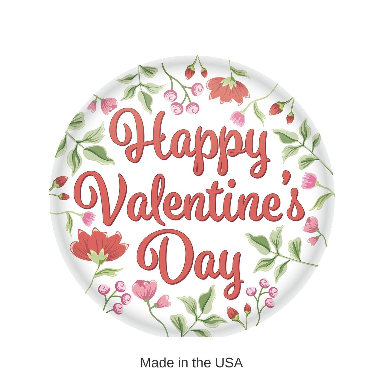 6 Pack Bulk Valentine's Day Happy Valentine's Day Button
