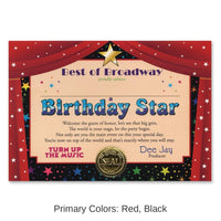 6 Pack Bulk Birthday Star Certificate