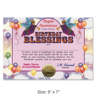 6 Pack Bulk Birthday Blessings Certificate