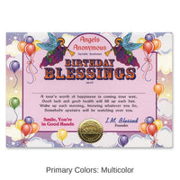 6 Pack Bulk Birthday Blessings Certificate
