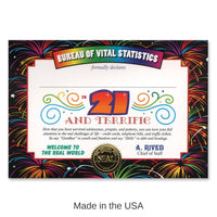 6 Pack Bulk 21/Terrific Certificate