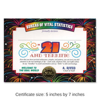 6 Pack Bulk 21/Terrific Certificate