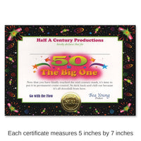 6 Pack Bulk 50 Is The Big One Certificate