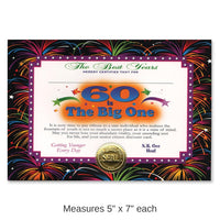 6 Pack Bulk 60 Is The Big One Certificate