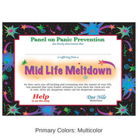 6 Pack Bulk Midlife Meltdown Certificate