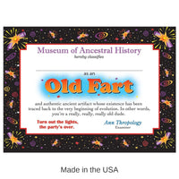 6 Pack Bulk Old Fart Certificate