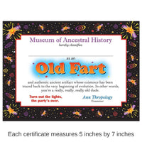6 Pack Bulk Old Fart Certificate