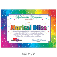 6 Pack Bulk Marital Bliss Certificate