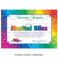 6 Pack Bulk Marital Bliss Certificate