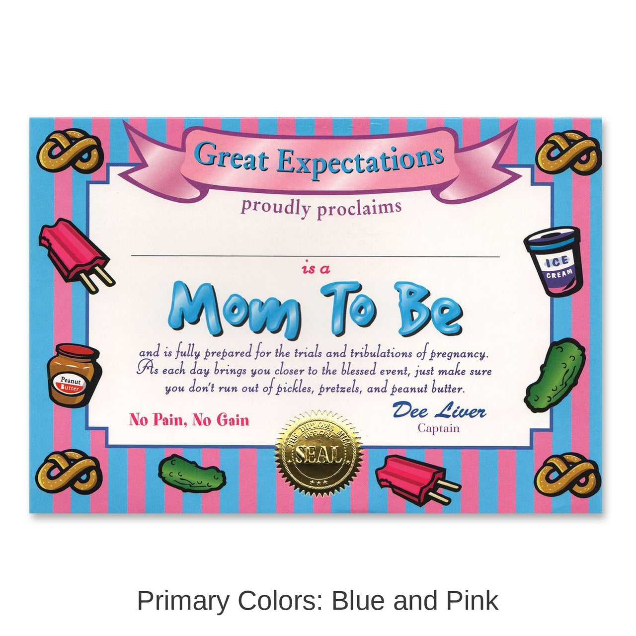 6 Pack Bulk Mom To Be Certificate