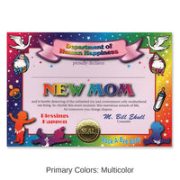 6 Pack Bulk New Mom Certificate