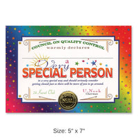 6 Pack Bulk Very Special Person Certificate