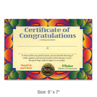 6 Pack Bulk Certificate Of Congratulations