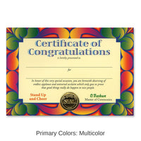 6 Pack Bulk Certificate Of Congratulations