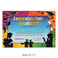 6 Pack Bulk Congratulations Graduate Certificate