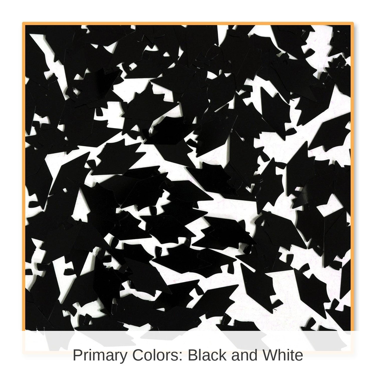 6 Pack Bulk Black Grad Caps Graduation Party Confetti (0.5 Oz/Pkg)