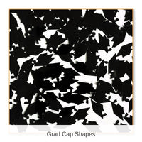 6 Pack Bulk Black Grad Caps Graduation Party Confetti (0.5 Oz/Pkg)
