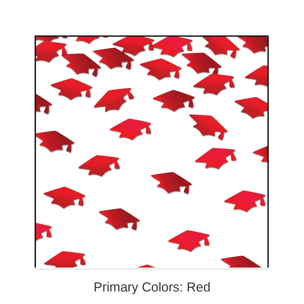 6 Pack Bulk Red Grad Caps Graduation Party Confetti (0.5 Oz/Pkg)