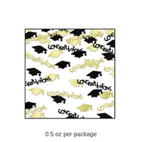 6 Pack Bulk Congrats/Caps Graduation Party Confetti (0.5 Oz/Pkg)
