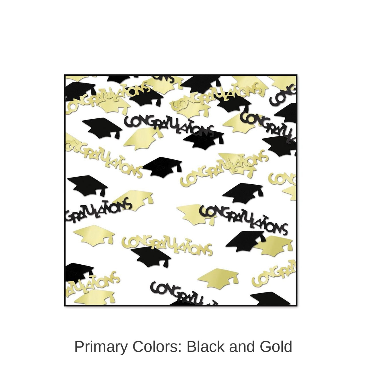 6 Pack Bulk Congrats/Caps Graduation Party Confetti (0.5 Oz/Pkg)