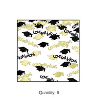 6 Pack Bulk Congrats/Caps Graduation Party Confetti (0.5 Oz/Pkg)