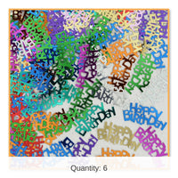 6 Pack Bulk Happy Birthday Confetti (0.5 Oz/Pkg)