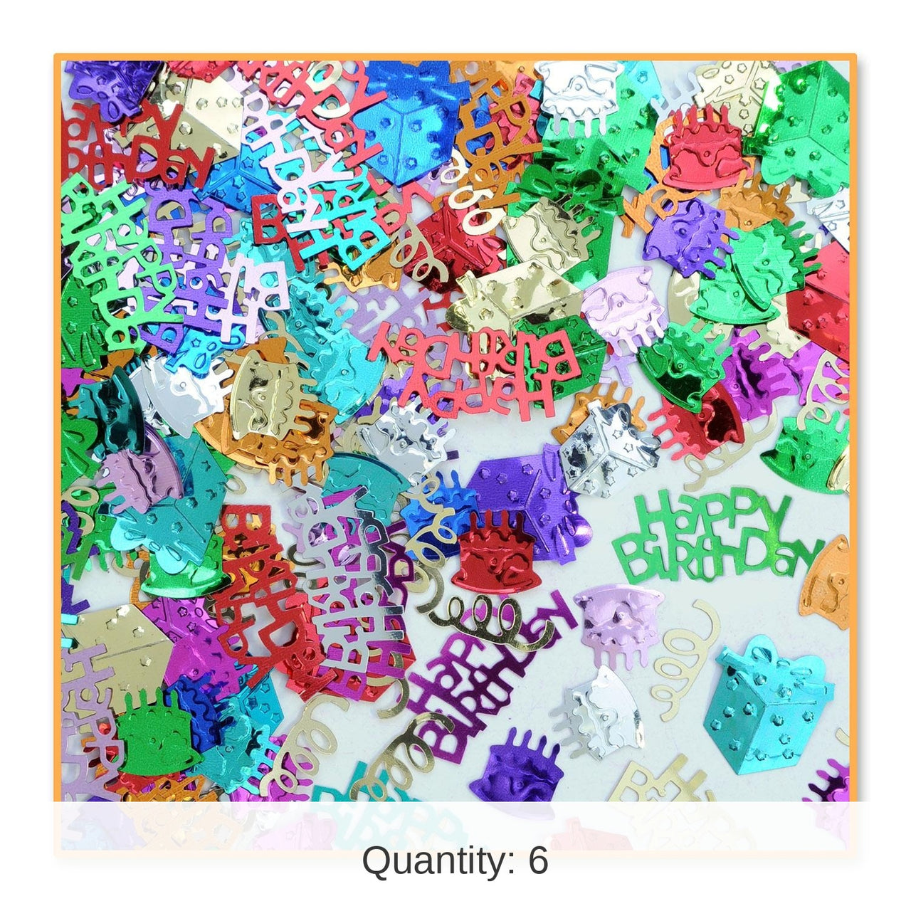 6 Pack Bulk Birthday Party Bash Confetti (0.5 Oz/Pkg)
