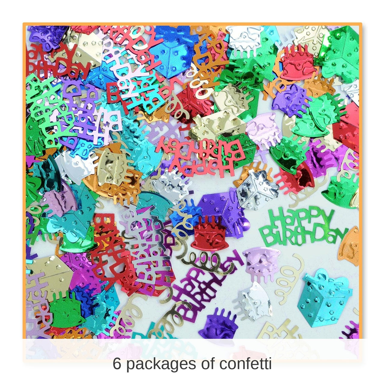 6 Pack Bulk Birthday Party Bash Confetti (0.5 Oz/Pkg)