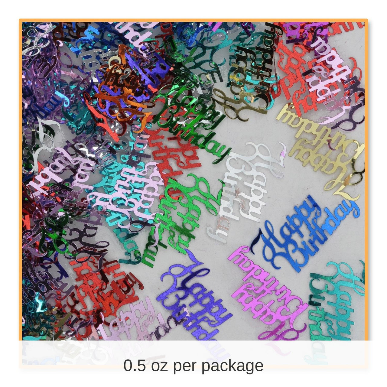 6 Pack Bulk Fancy Happy Birthday Confetti multi-color (0.5 Oz/Pkg)