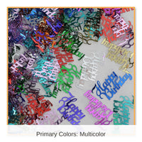 6 Pack Bulk Fancy Happy Birthday Confetti multi-color (0.5 Oz/Pkg)