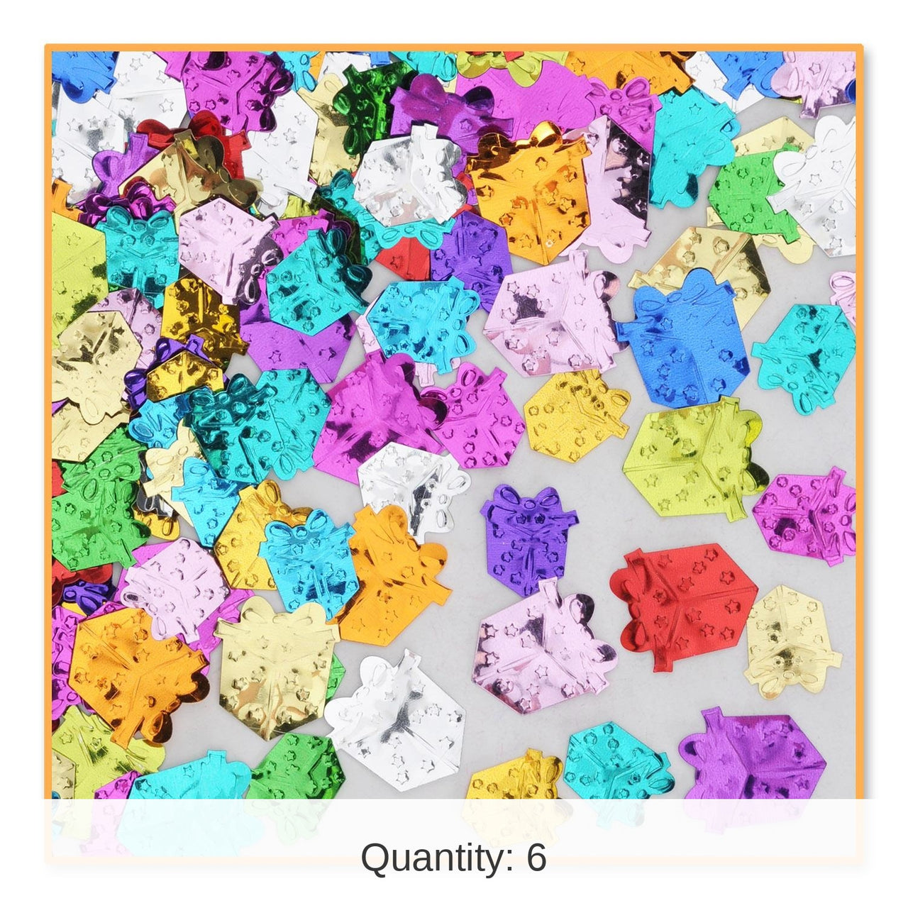 6 Pack Bulk Gift Boxes Confetti (0.5 Oz/Pkg)