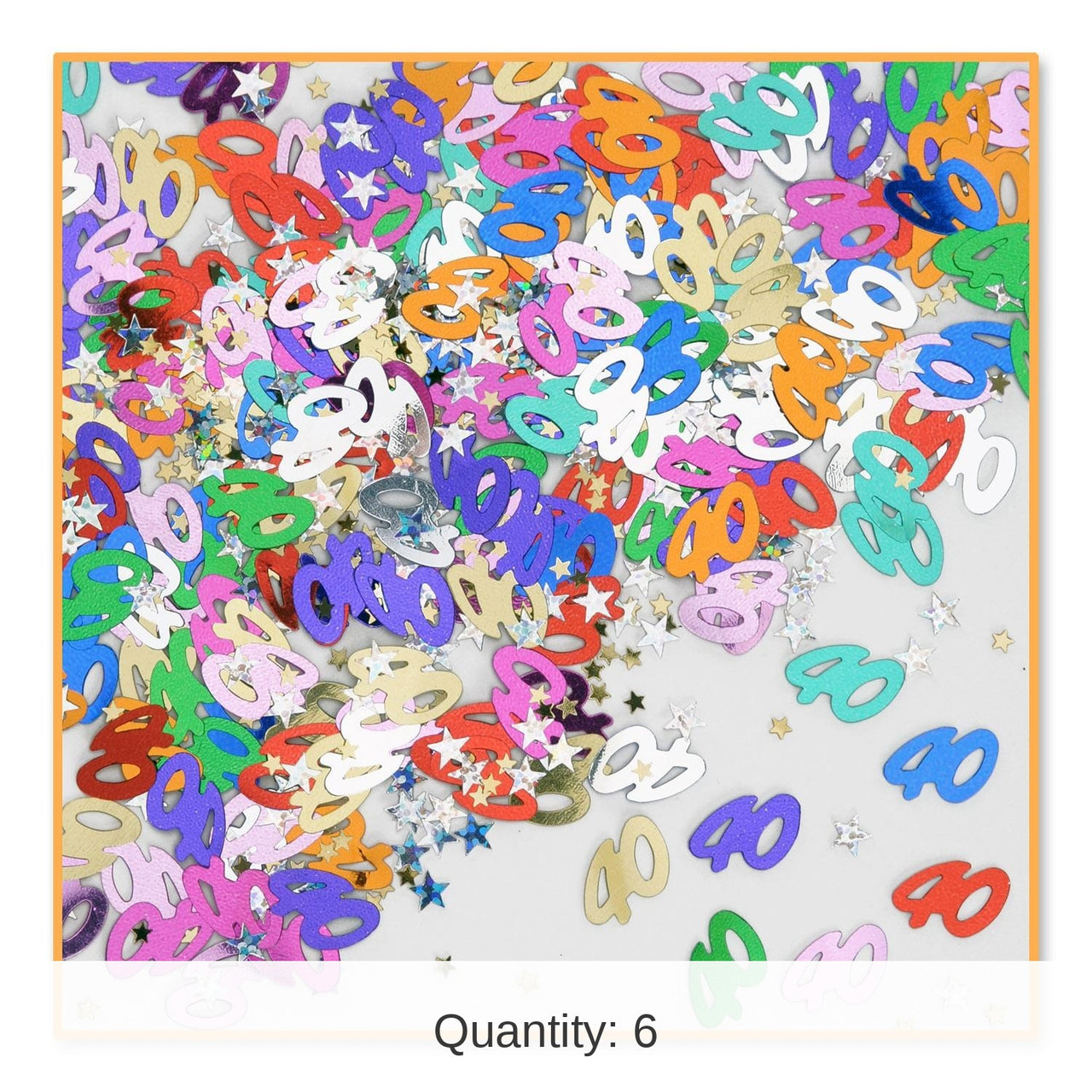 6 Pack Bulk 40/Stars Confetti (0.5 Oz/Pkg)