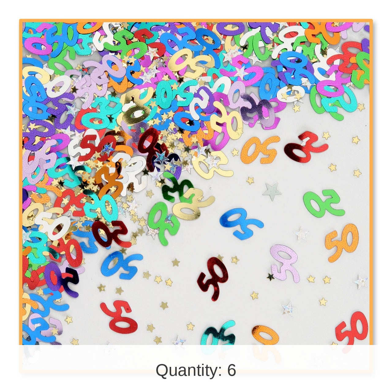 6 Pack Bulk 50/Stars Confetti (0.5 Oz/Pkg)
