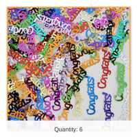 6 Pack Bulk Party Congrats Confetti (0.5 Oz/Pkg)