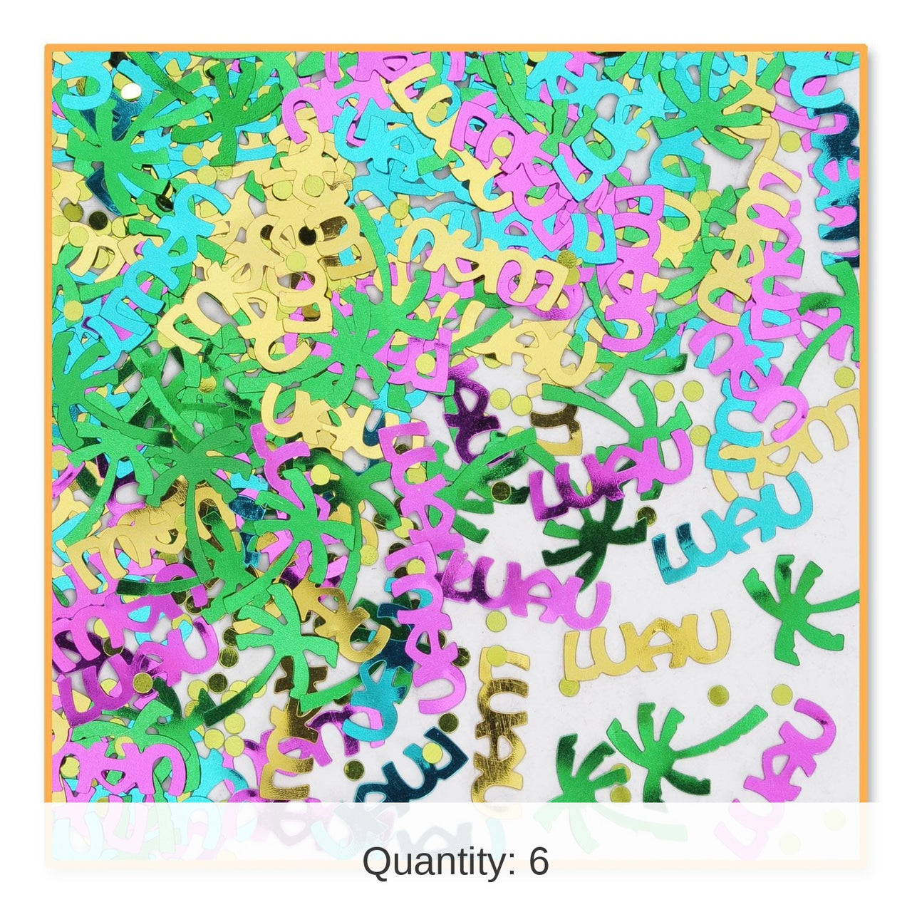 6 Pack Bulk Luau Party Confetti (0.5 Oz/Pkg)