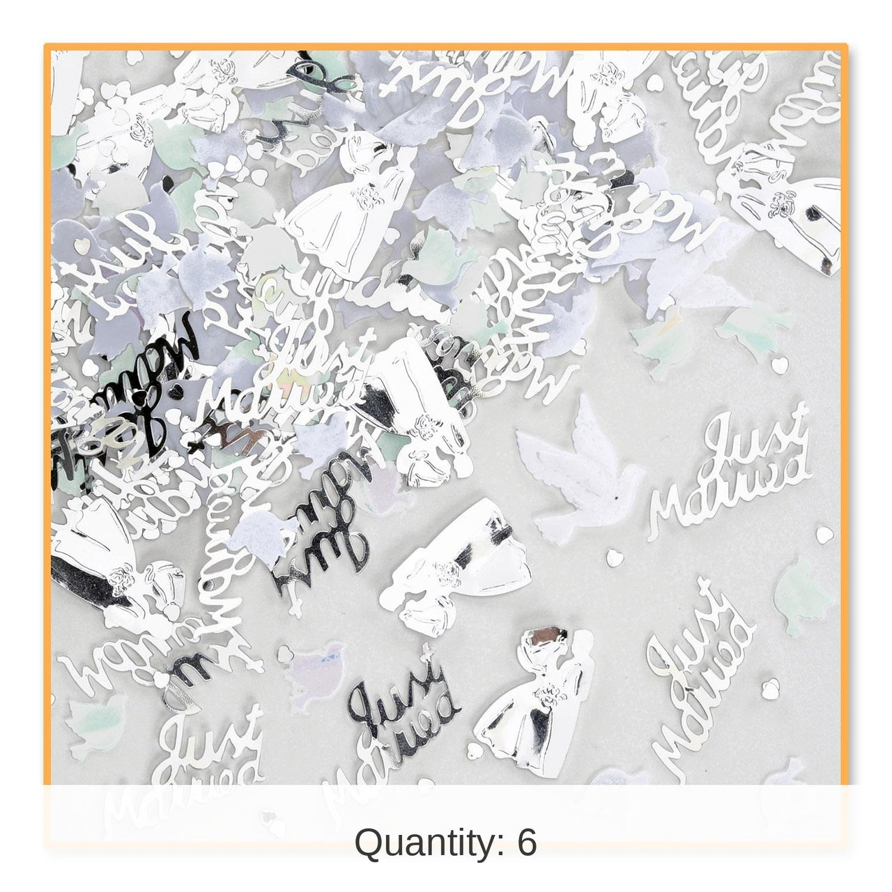 6 Pack Bulk Wedding Day Confetti (0.5 Oz/Pkg)