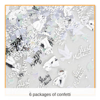 6 Pack Bulk Wedding Day Confetti (0.5 Oz/Pkg)