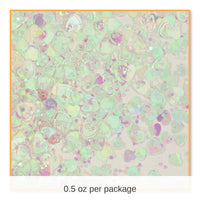 6 Pack Bulk Party Iridescent Hearts Confetti (0.5 Oz/Pkg)