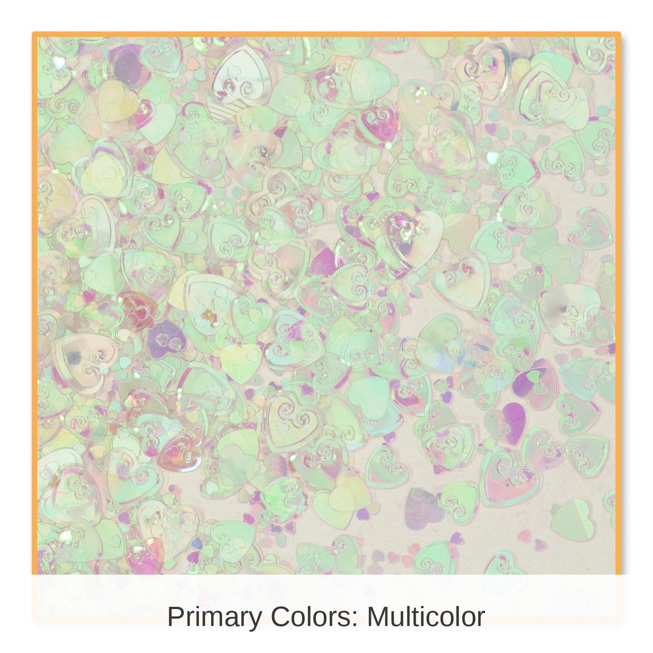 6 Pack Bulk Party Iridescent Hearts Confetti (0.5 Oz/Pkg)