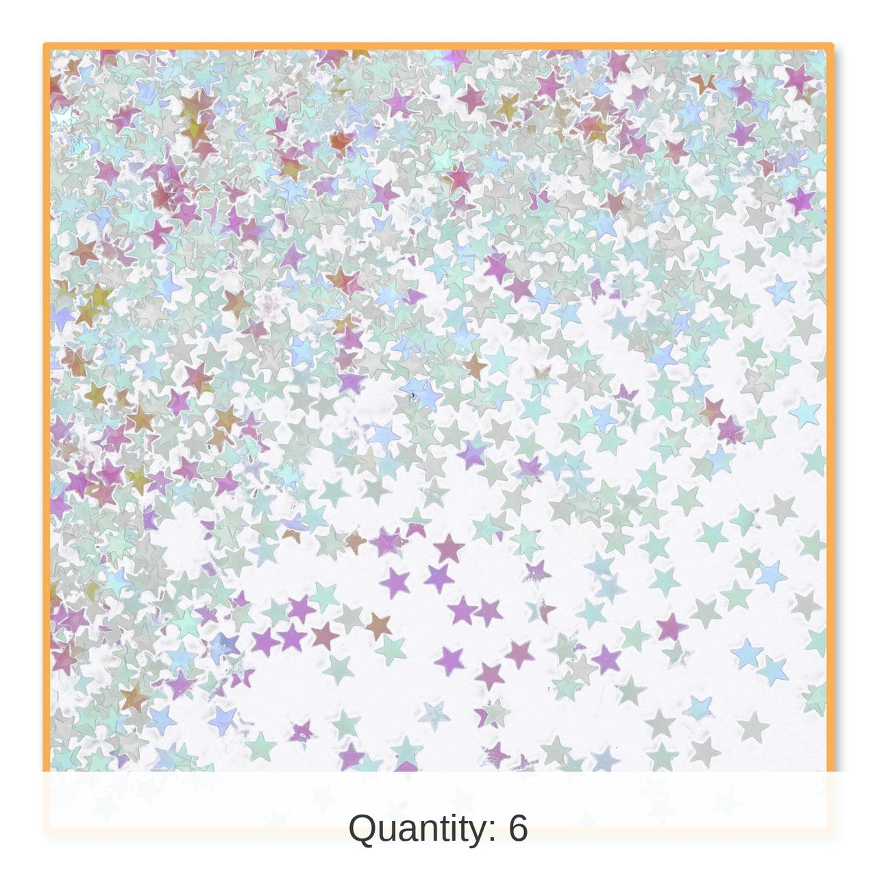 6 Pack Bulk Iridescent Party Stars Confetti (0.5 Oz/Pkg)