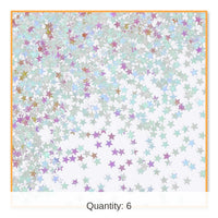 6 Pack Bulk Iridescent Party Stars Confetti (0.5 Oz/Pkg)