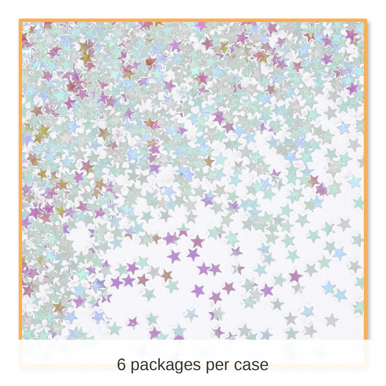 6 Pack Bulk Iridescent Party Stars Confetti (0.5 Oz/Pkg)