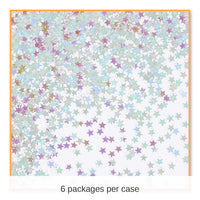 6 Pack Bulk Iridescent Party Stars Confetti (0.5 Oz/Pkg)