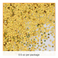 6 Pack Bulk Gold Holographic Party Stars Confetti (0.5 Oz/Pkg)