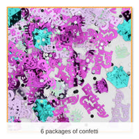 6 Pack Bulk Birthday Party Girl Confetti (0.5 Oz/Pkg)