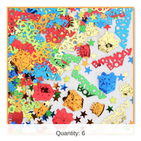 6 Pack Bulk Birthday Party Boy Confetti (0.5 Oz/Pkg)