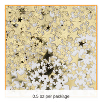 6 Pack Bulk Gold Party Stars Confetti (0.5 Oz/Pkg)