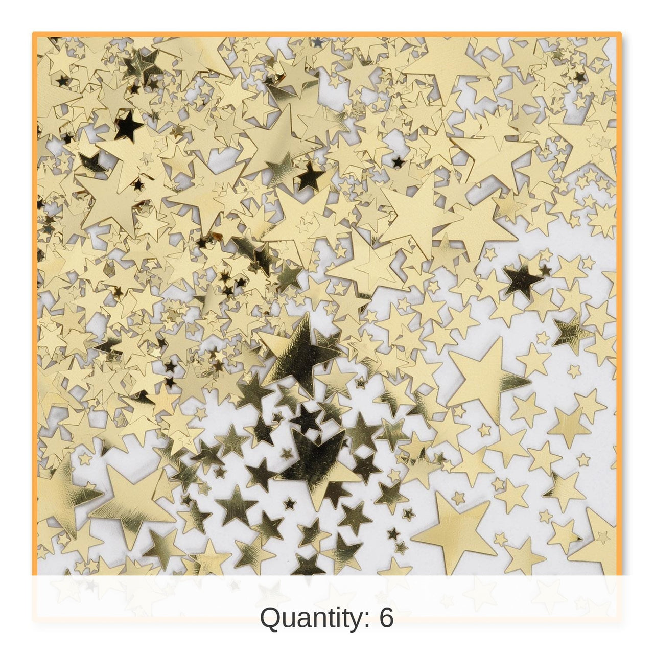 6 Pack Bulk Gold Party Stars Confetti (0.5 Oz/Pkg)