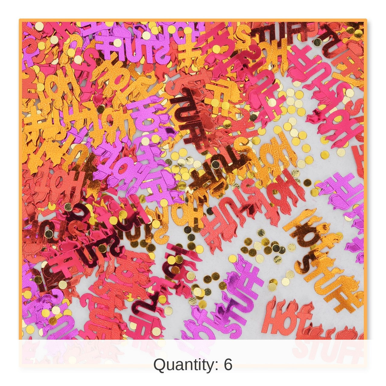 6 Pack Bulk Bachelorette Party Hot Stuff Confetti (0.5 Oz/Pkg)